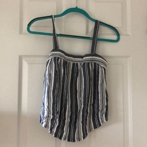 Blue and White Striped Tank Top